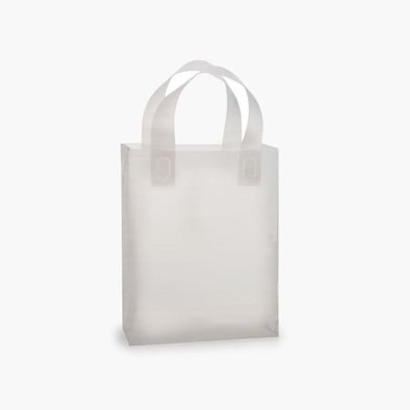 Nashville Wraps Clear Frosted Plastic Gift Bags, Cub 8x4x9.75, 3 mil, 250PK BCFRP