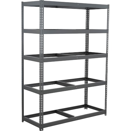 Global Industrial 5 Shelf, Heavy Duty Boltless Shelving, Starter, 60"W x 18"D x 84"H, No Deck B3170761