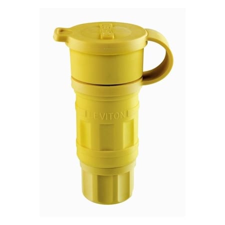 Leviton Locking Connector, L24-20R, 20 A, 347V AC, Single Phase, 2 Pole, Screw Terminals, Yellow 23W07