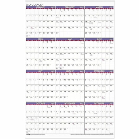 At-A-Glance Yearly Wall Calendar, Vertical PM1228