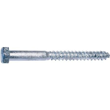 Midwest Fastener Lag Screw, #0, Steel, Galvanized Hex 5598