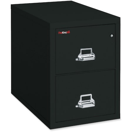 Fire King Fireking Fireproof 2 Drawer Vertical File Cabinet - Legal Size 21"W x 25"D x 28"H - Black 22125CBL