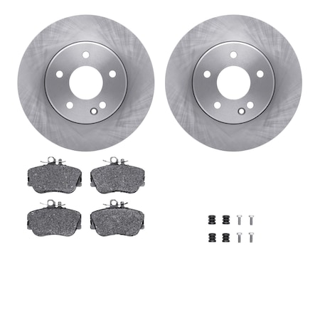 Dynamic Friction Co DFC Rotors with EURO 5000 Ceramic Brake Pads includes Hardware 6612-63225