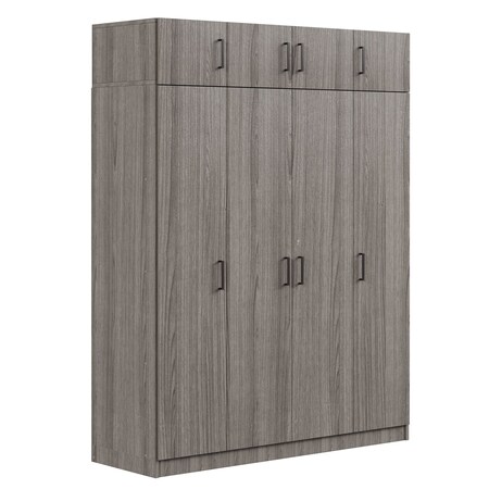 Homeroots Three Piece Gray Solid and Manufactured Wood Bedroom Set 596534