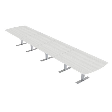 Skutchi Designs 20ft Arc Rectangle Conference Table With Power | Harmony Series | 20 Person Meeting Room Table HAR-AREC-48X240-T-WA7976-NA