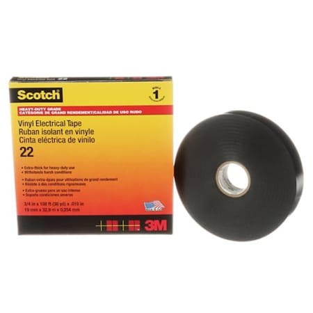 3M Scotch Vinyl Electrical Tape 22, 12PK 7000031344