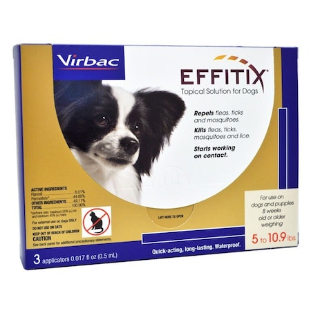 Virbac Effitix Topical Solution for Dogs, 5-10.9 lbs, 3PK 063675