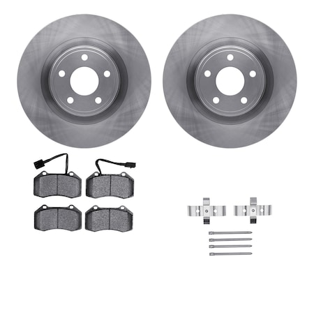 Dynamic Friction Co DFC Brake Rotor with 5000 Brake Pads and Hardware Kit 6512-47207
