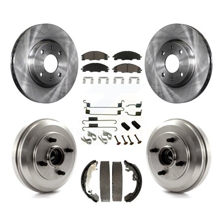 Transit Auto Front Rear Disc Brake Rotors Ceramic Pads And Drum Kit 7Pc For 2009-2011 Ford Focus K8C-102378