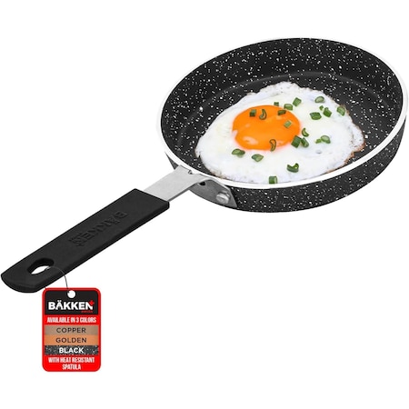 Bakken-Swiss Mini Nonstick Egg and Omelet Pan Set, 5.5in Marble Coating, Eco-Friendly, 2PK BKCWMIN88