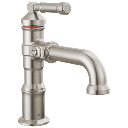 Delta Broderick Single Handle Bathroom Faucet In Lumicoat Stainless 584-SS-PR-LPU-DST