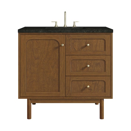 James Martin Vanities Laurent 36" Single Vanity, Honey Oak w/ 3 CM Phantome Eclos Top 545-V36-HNO-3PHT