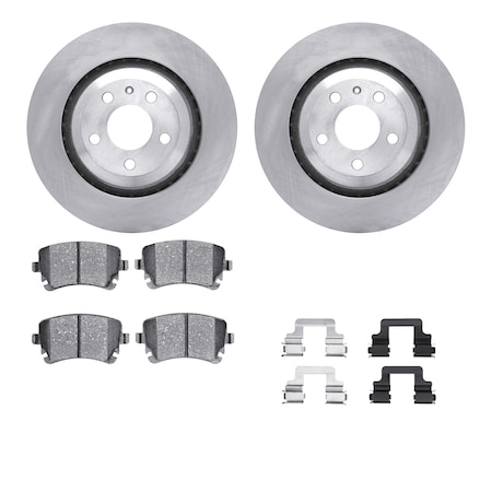 Dynamic Friction Co DFC Rotors with EURO 5000 Ceramic Brake Pads includes Hardware 6612-73156