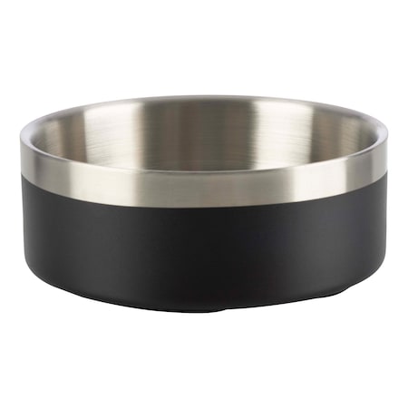 Petmaker Set of 2 Stainless Steel Dog Bowls 32oz Double Wall Insulated Non Slip Metal for Small-Medium Pets PET6425