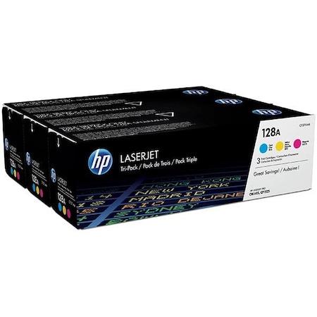 Hp 128A Cyan/Magenta/Yellow Original LaserJet Toner Cartridges, 3 x 1,300 Yield, 3PK CF371AM