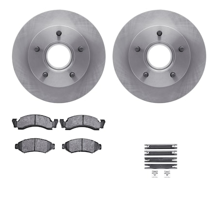 Dynamic Friction Co DFC Brake Rotor- Heavy Duty Brake Pad includes Hardware 6412-54040