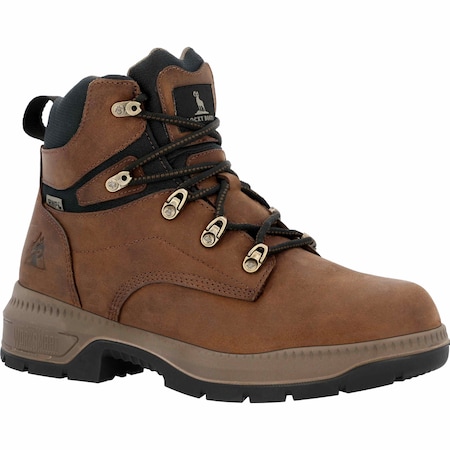 Rocky Worksmart, Waterproof Work Boot, 12 W, 6 in Height, Crazy Horse RKK0457