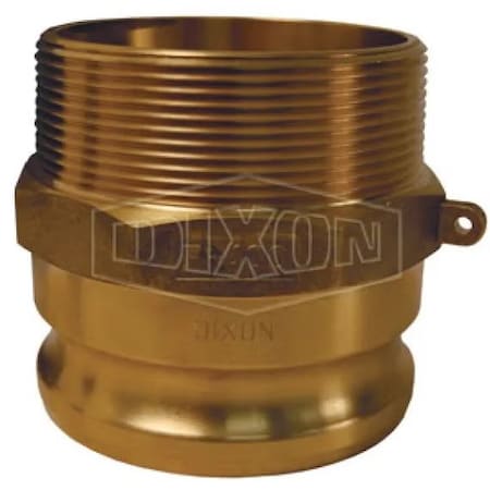 Dixon Type F Cam and Groove Adapter, 1-1/2 in, Male Adapter x MNPT, Brass, Import G150-F-BR