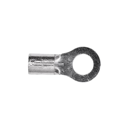 Auveco 8 Gauge 1/4in Stud Ring Terminal Non-Insulating, 25PK 15158