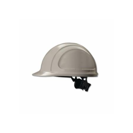 North North Zone N10 Ratchet Hard Hat, 4 Point, Front Brim, Gray, 12PK 068-N10R090000