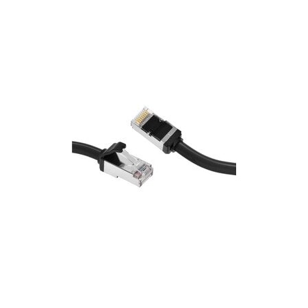 Cable Wholesale Slim Cat8 Black S/FTP Ethernet Patch Cable, Molded Boot, 40Gbps - 2000MHz, 6mm OD, 4-Pair 28AWG 13X8-62203