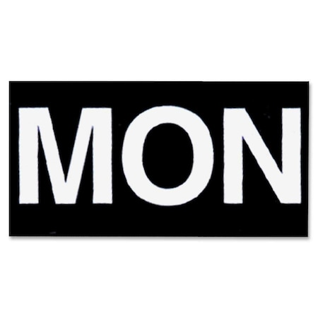 Magna Visual Magnetic Headings Days Of The Week, White on Black FH-27