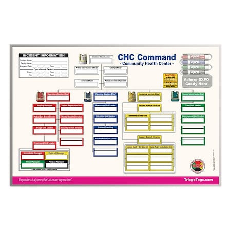 Disaster Management Systems Command Board, Dry Erase, Command, Ics DMS-05522L
