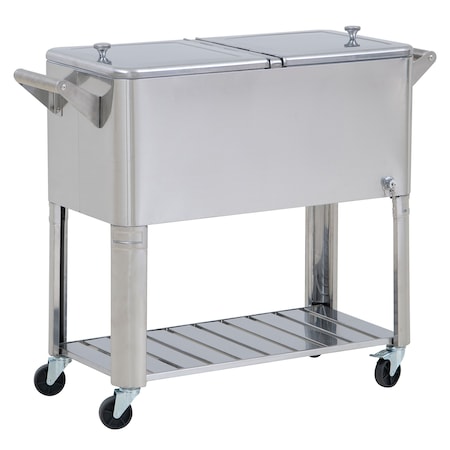 Sunjoy 80 QT Outdoor SS Cooler A601000330