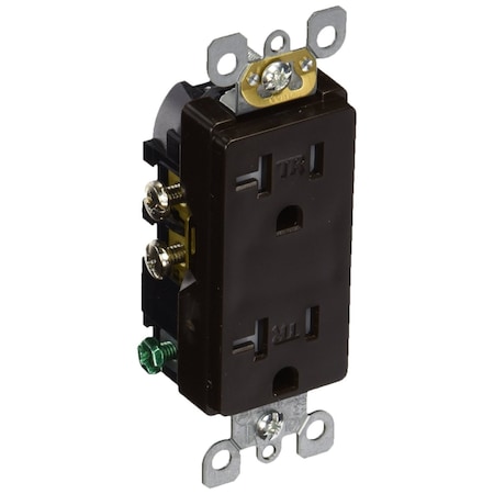 Leviton Residential Grade Decora Receptacle, 20 Amp, 125 Volt T5825