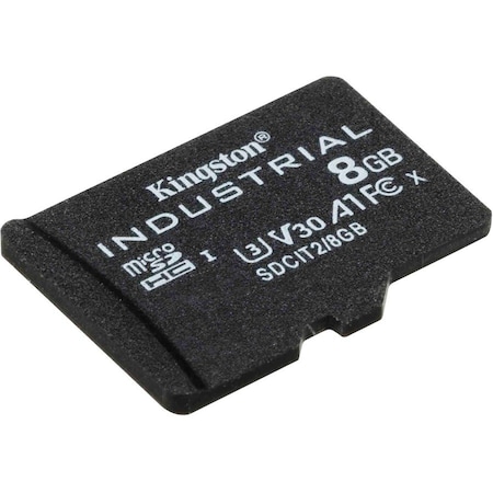 Kingston 8GB microSDHC Industrial C10 A1 pSLC Card Single Pack w/o Adapter SDCIT2/8GBSP