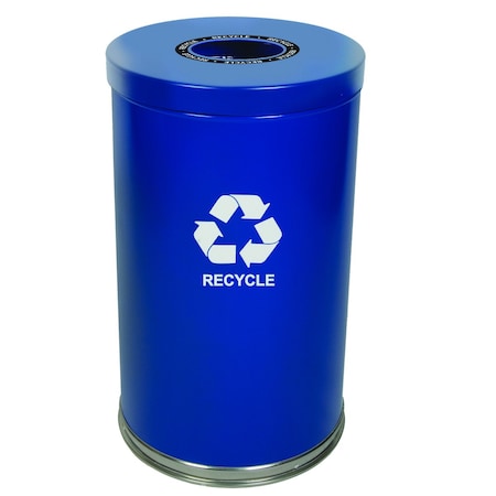 Witt Industries 23 gal Round Blue, Metal 18RTBL-1H