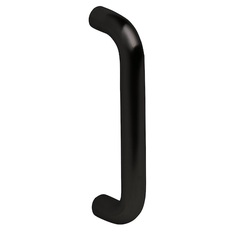 Ives Straight Door Pull, ADA Compliant, 1in Round, 10in CTC, 3-1/2in Projection, Matte Black Finish 8103EZHD-0 BLK