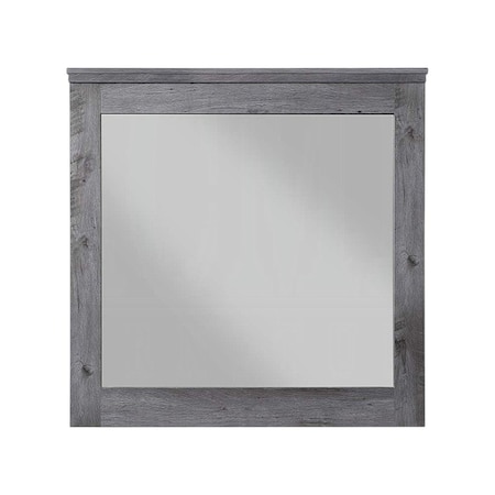 Homeroots 38" Square Wood Framed Mounted Dresser Mirror 486455