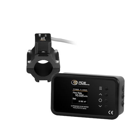 Pce Instruments Clamp-on ultrasonic flow meter, 0.03-5 m/s for DN25 pipes with Ethernet PoE PCE-UFM 25PVC