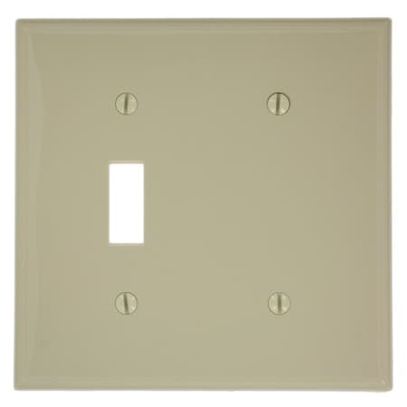 Leviton Combination Wallplate, Standard Size, Gang 2, Ivory 80706-I