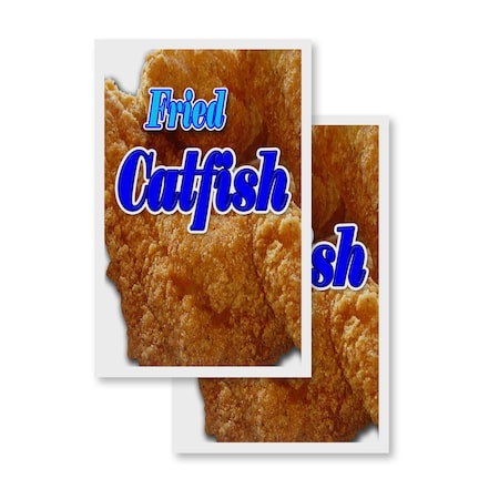 Signmission Fried Catfish, Vinyl Decals Only 24 Inch x 36 Inch, Vinyl Decal, 2PK DSB-2436-2PACK-Fried Catfish