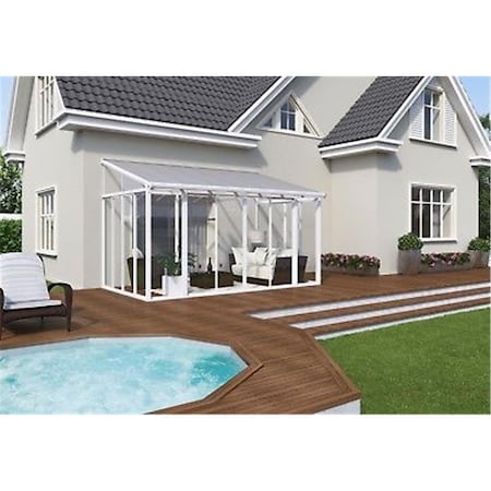 Poly-Tex Palram Canopia 10 x 18 ft. with Screen Doors San Remo Patio Enclosure HG9067