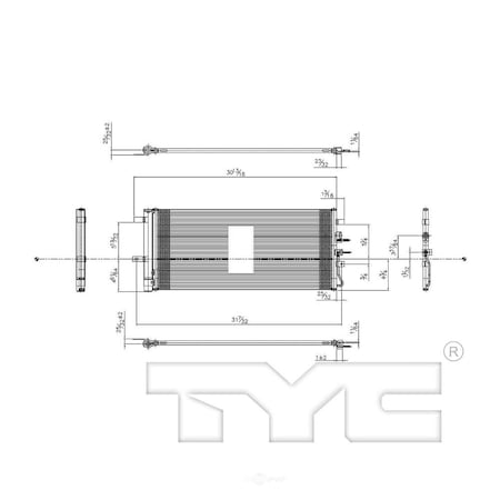 Tyc A/C Condenser 30049