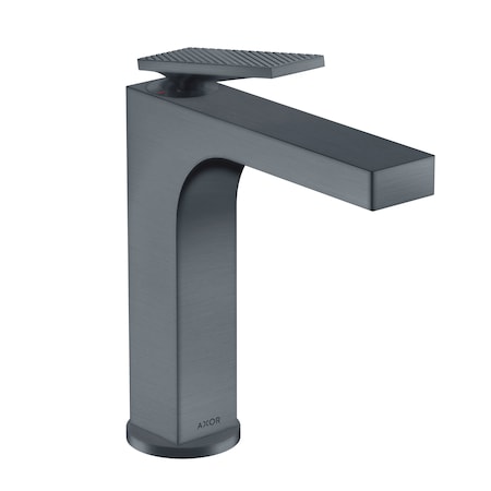 Axor Citterio Single-Hole Faucet 160 with Pop-Up Drain- Rhombic Cut, 1.2 GPM in Brushed Black Chrome 39071341