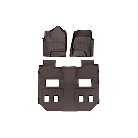Weathertech Cocoa, Front and Rear FloorLiner HP 47607-1-3IM