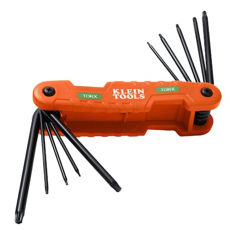 Klein Tools Hex Key Set, Pro Folding, Torx, 10-Key 70550T