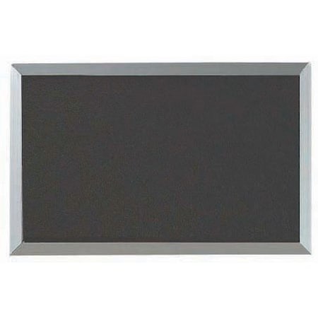 Aarco Designer ''Black'' Fabric Bulletin Board w/ a Clear Satin Anodized Aluminum Frame, 12''Hx18''W DF1218028