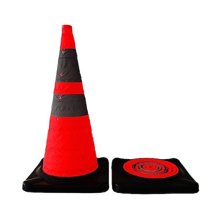 Mutual Industries Traffic Cone, Orange, 28 in H, Nylon 17731-0-28