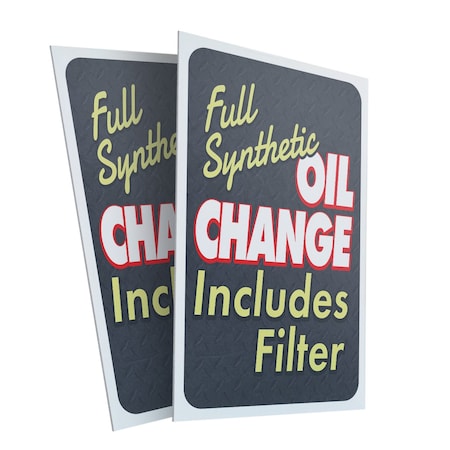 Signmission Oil Change, Plastic Signs Only 24 Inch x 36 Inch, Corrugated Plastic, 2PK CSB-2436-2PACK-30406