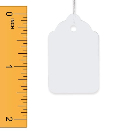 Specialty Store Services White Strung Merchandise Tags, 15/16 In. W X 1 1/2 In. H 5904