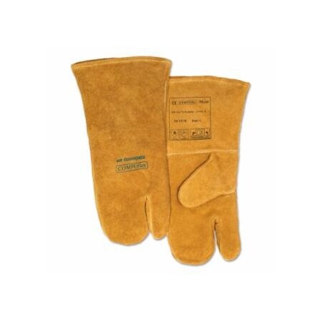 Best Welds COMFOflex Premium Leather Welding Gloves, Split Cowhide, Large, Buck Tan, 1-Finger Mits 902-10-2178