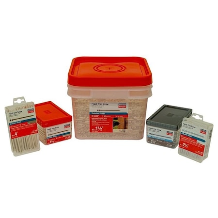 Simpson Strong-Tie Screw, No 7 Thread, 1-1/2 in L, Serrated Thread, Trim Head, 6-Lobe Drive FT07212R100W