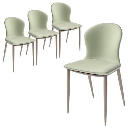 Leisuremod Mosaic Collection Modern Dining Chair in Light Grey, 4PK MC44LGR4