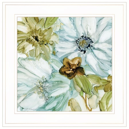 Homeroots Sea glass Garden I 2 White Framed Print Wall Art 406878