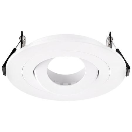 Elco Lighting Pex 4in Canless Diecast Round Adjustable Spot, White EKCL4188BZ